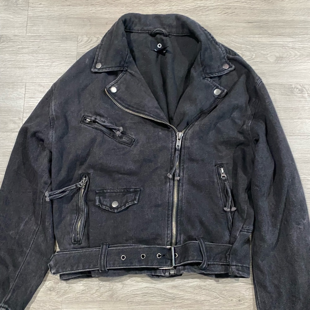Insane Gene Ride Or Die Black Moto‎ Jacket Medium - Picture 4 of 7